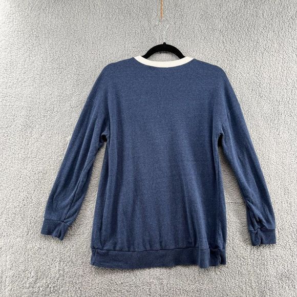 Marine Layer Women's Size Small Blue and White Sweater Triangle - Picture 3 of 12
